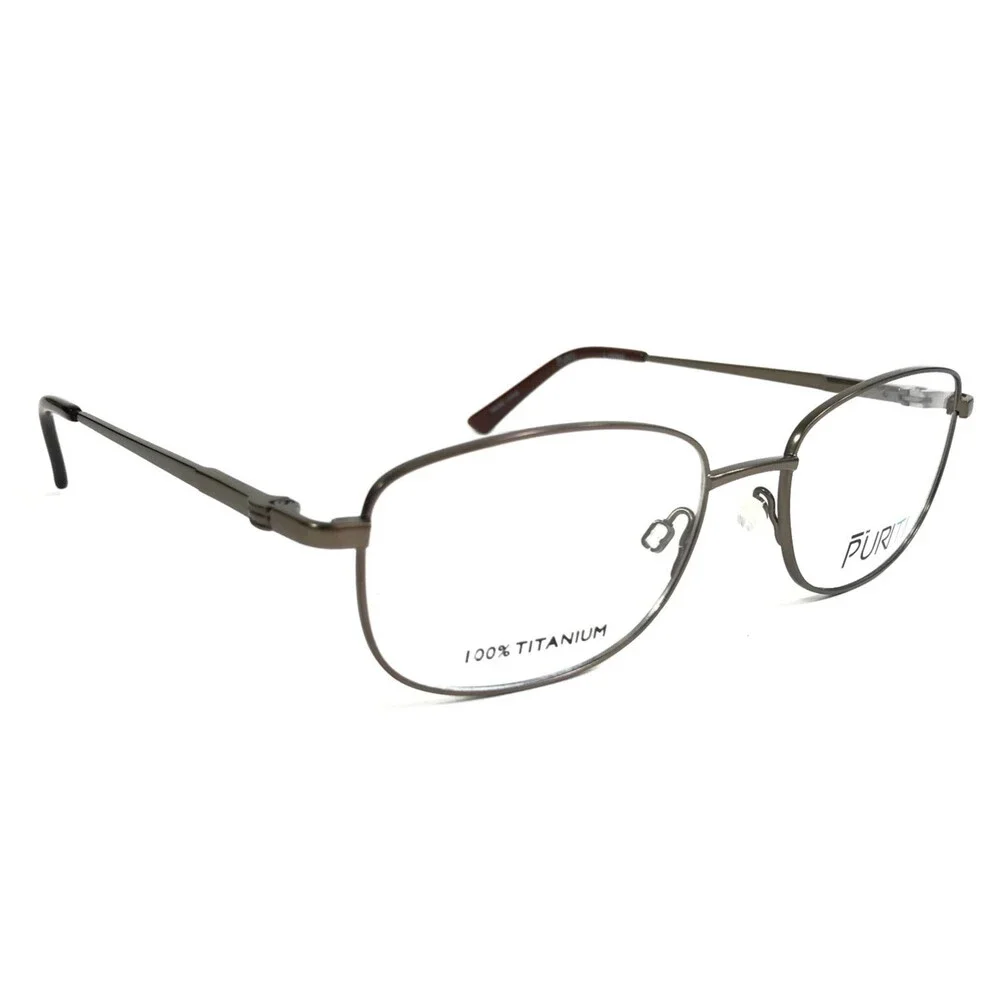 Puriti Eyeglasses Frames PT5606 GOLD ANTIQUE Rectangle Wire Rim 53-18-140
